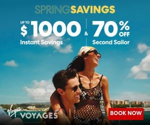 Virgin Voyages 70% off 2nd Sailor - Special cruise offer